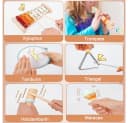 CLTYQ Montessori-Musikinstrumente 6-tlg. Holz Percussion-Set für Kinder Bild 3