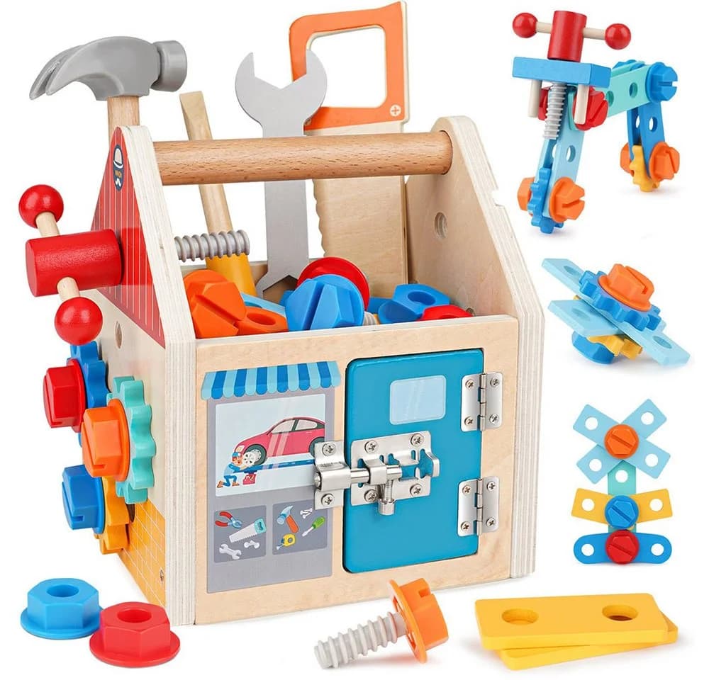 CLTYQ Spielwerkzeugkoffer Montessori 32-tlg. Bunt - Bild 2