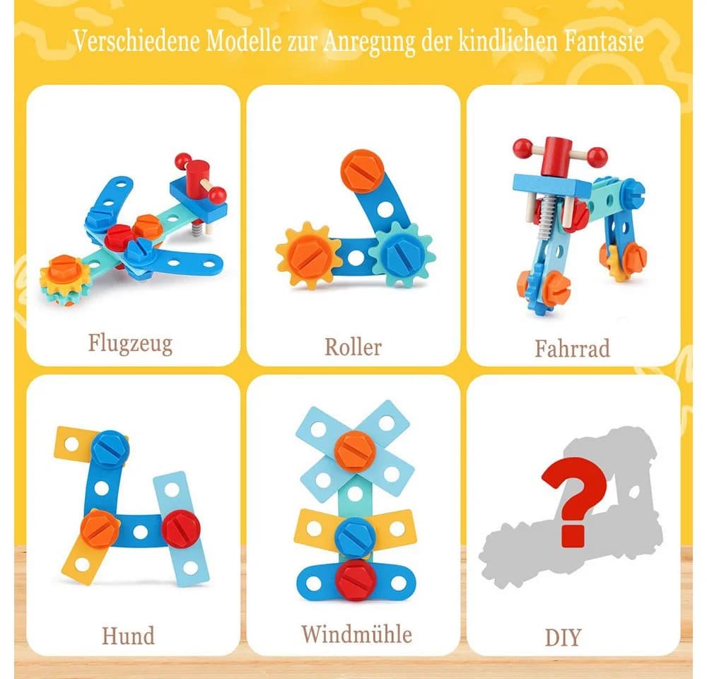 CLTYQ Spielwerkzeugkoffer Montessori 32-tlg. Bunt - Bild 4