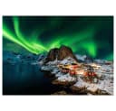 CLTYQ Puzzle 1000 Teile Norwegen Aurora Borealis Landschaftsmotiv Bild 1
