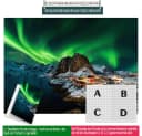 CLTYQ Puzzle 1000 Teile Norwegen Aurora Borealis Landschaftsmotiv Bild 4