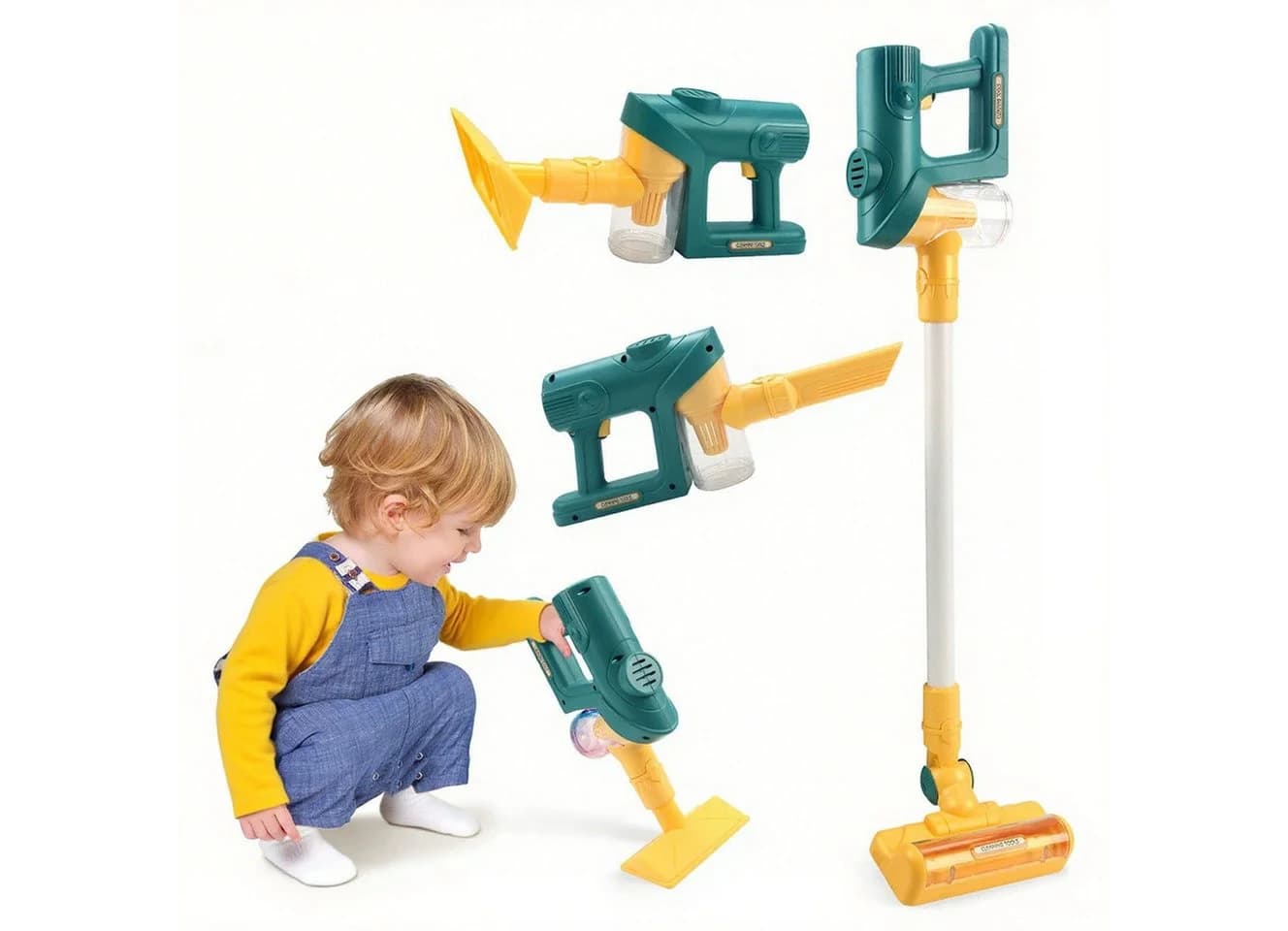 Minicloss Kinder-Staubsauger Spielzeug mit Licht, Sound & Saugfunktion Grün - Bild 2