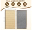 Ledander Kratzmatte Grau Sisal Kratzschutz für Katzen Bild 4
