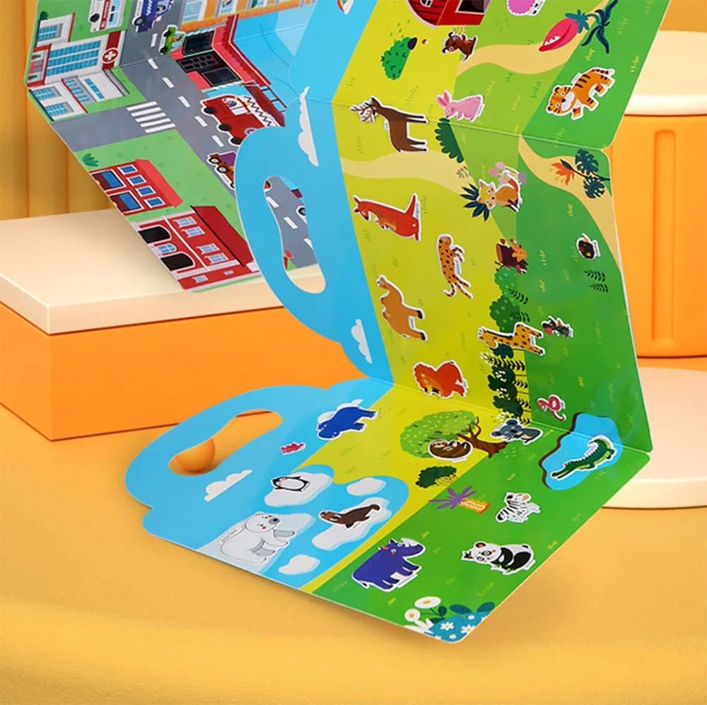 CLTYQ Lernspielzeug 5er-Set Stickerbücher Wiederverwendbar - Bild 5