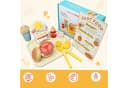 CLTYQ Kinder-Küchenset Holzspielzeug 27-tlg. Fast-Food-Spiel Bunt Bild 3