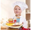CLTYQ Kinder-Küchenset Holzspielzeug 27-tlg. Fast-Food-Spiel Bunt Bild 5