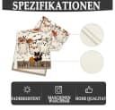 CLTYQ Tischläufer Halloween Weiß Geister-Kürbis Druck Bild 3