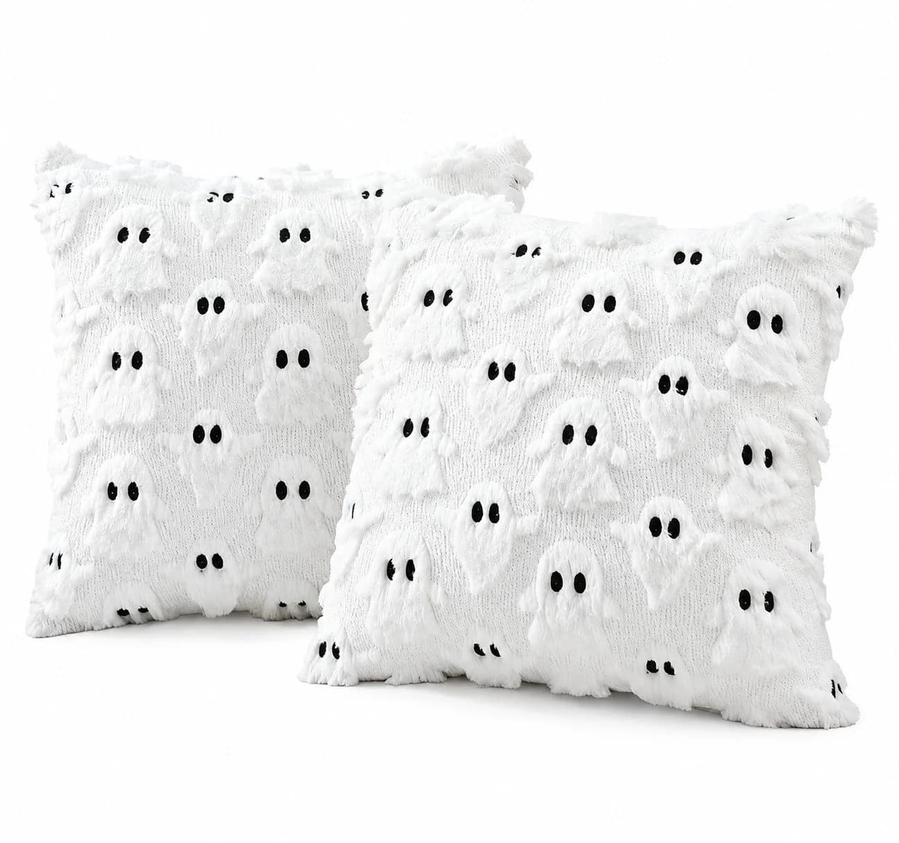 CLTYQ Kissenbezug Halloween 45x45 cm Geister Design 2 Stück Kunstfell - Bild 2