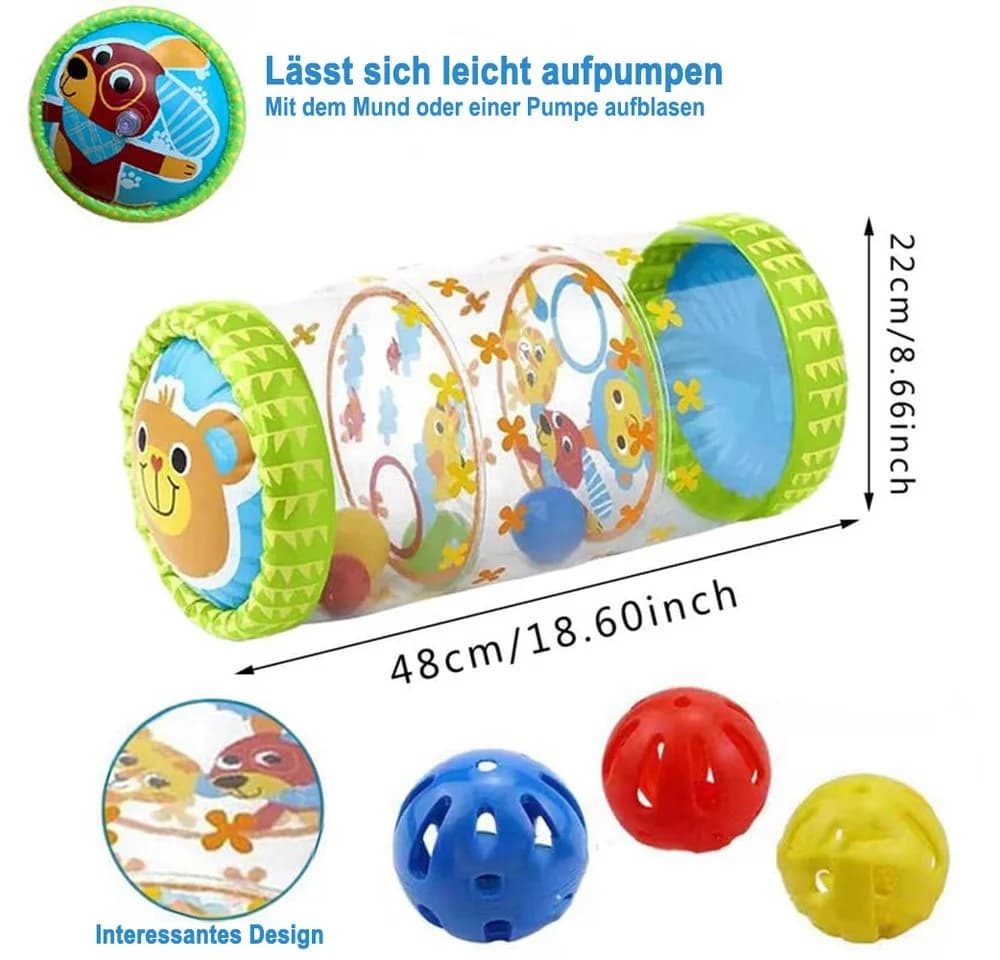 CLTYQ Krabbelrolle Rollende Trommel Bildungsspielzeug für Babys - Bild 4