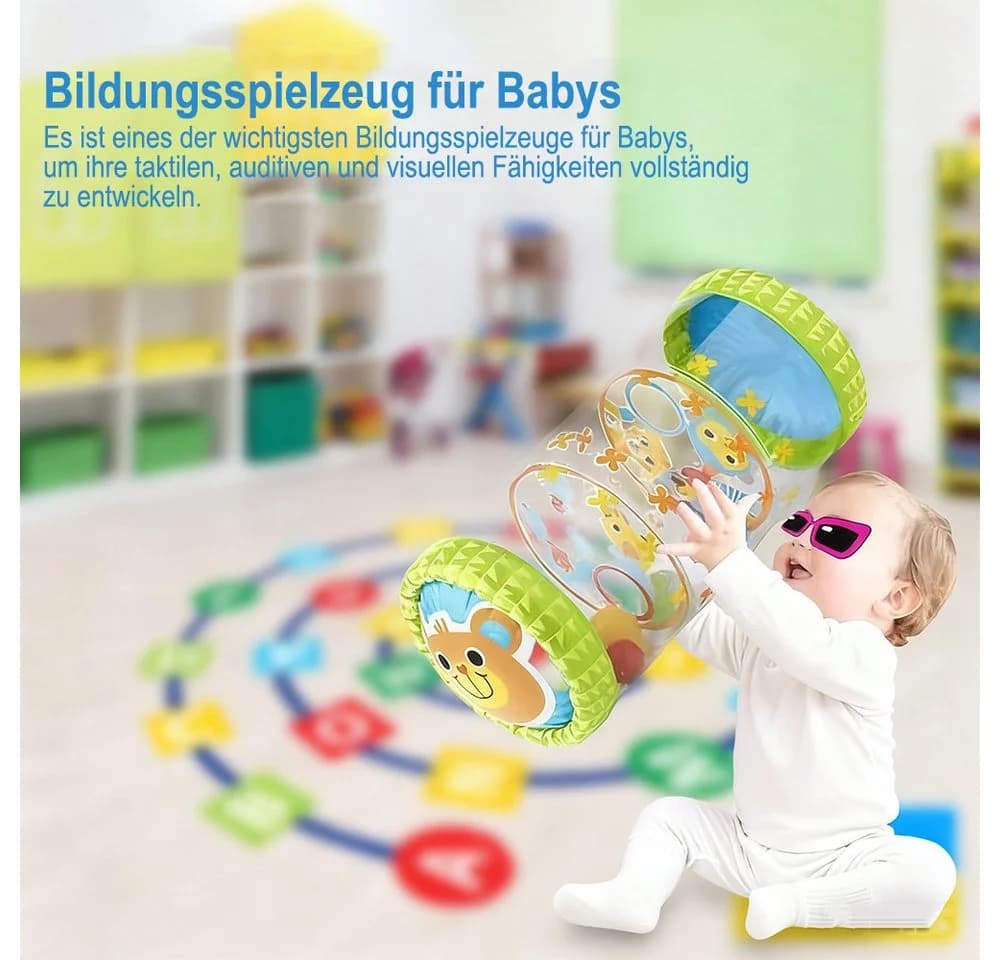 CLTYQ Krabbelrolle Rollende Trommel Bildungsspielzeug für Babys - Bild 5