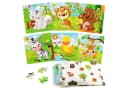 CLTYQ Holzpuzzle Tierkinder 6x9 Teile Bunt Lernspielzeug Bild 2