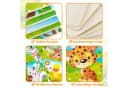 CLTYQ Holzpuzzle Tierkinder 6x9 Teile Bunt Lernspielzeug Bild 4