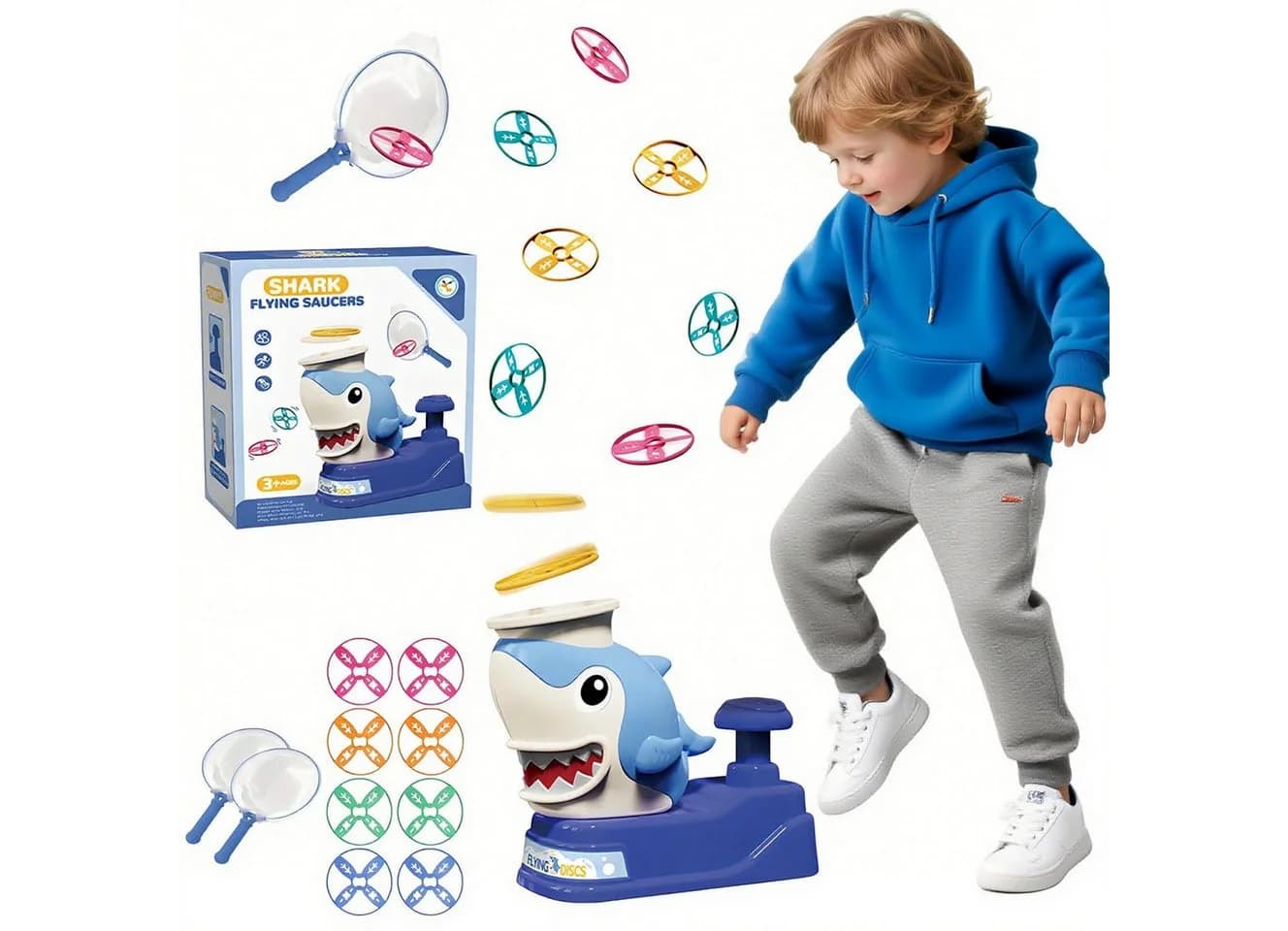CLTYQ Fliegende Untertasse Launcher Spielzeug Outdoor Kinder - Bild 2