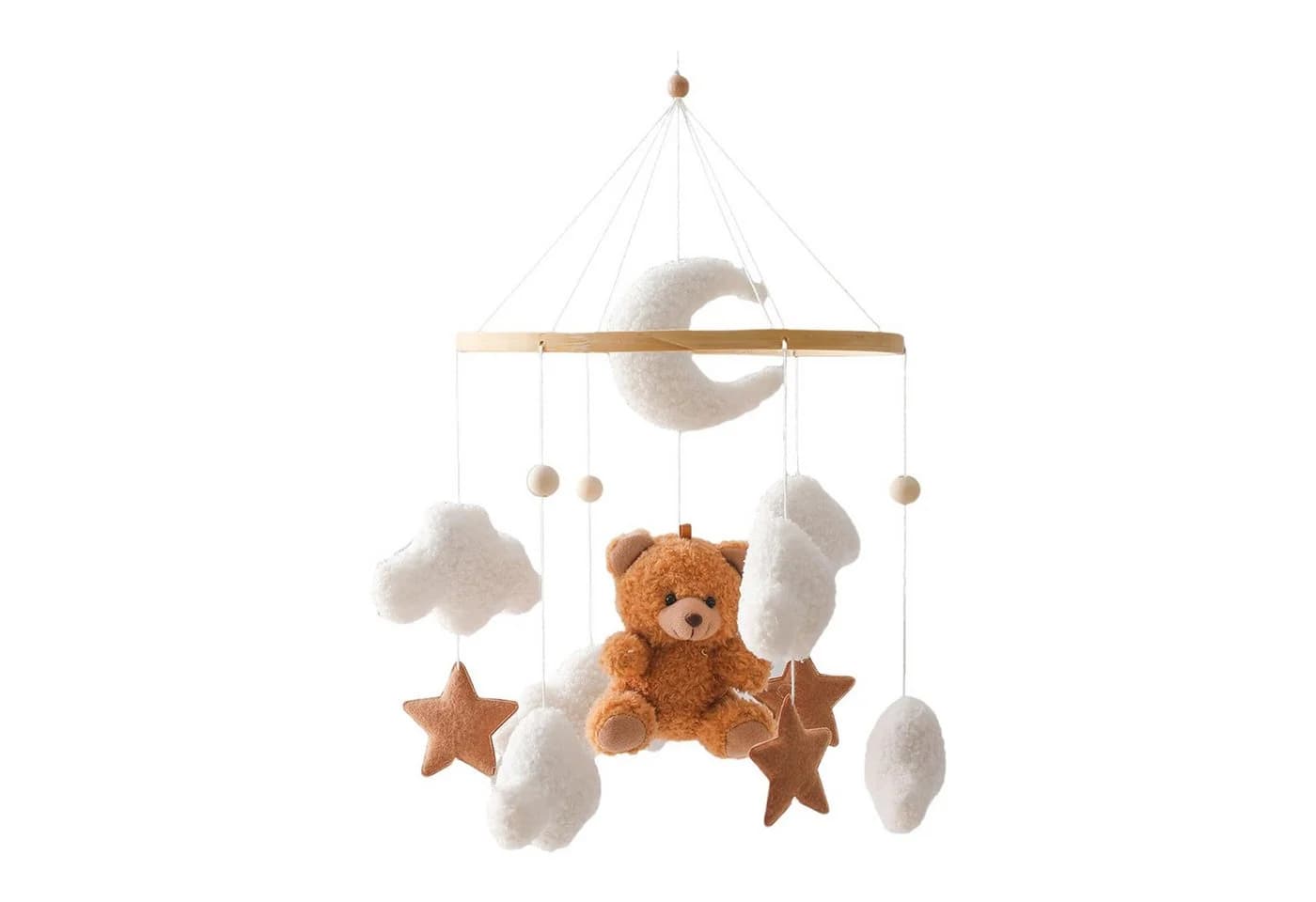 CLTYQ Mobile Windspiele Waldtiere Bettglocke aus Filz Babyzimmer Deko