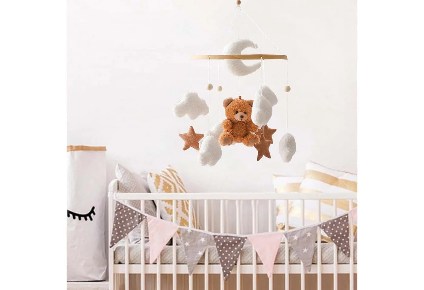 CLTYQ Mobile Windspiele Waldtiere Bettglocke aus Filz Babyzimmer Deko - Bild 4