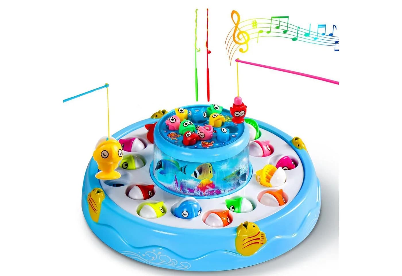 CLTYQ Magnetisches Angelspiel 2-in-1 Blau mit Musik - Bild 2