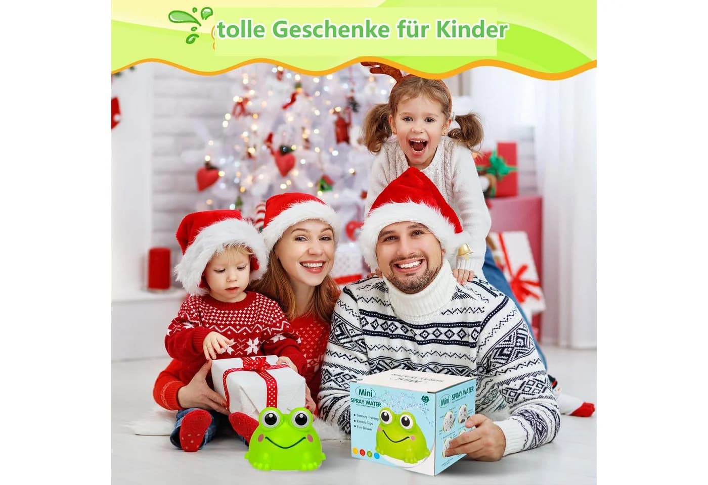 Minicloss Badespielzeug Frosch Spray LED Grün - Bild 5