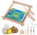 CLTYQ Lernspielzeug Webrahmen Kinder Holz Webstuhl Set Bunt Bild 2