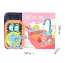 CLTYQ Spielküche Küchenspüle Set mit Wasserfunktion Orange Bild 3