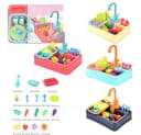 CLTYQ Spielküche Küchenspüle Set mit Wasserfunktion Orange Bild 5