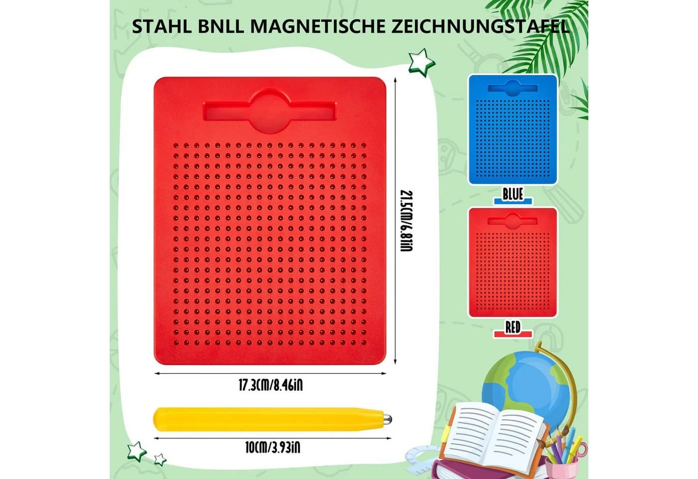 CLTYQ Zaubertafel Pack of 2 Magnetisches Zeichenbrett Kinder mit Stift