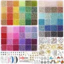 CLTYQ Kreativset Bastelperlen 72 Farben 3mm DIY Armbandperlen Bild 2