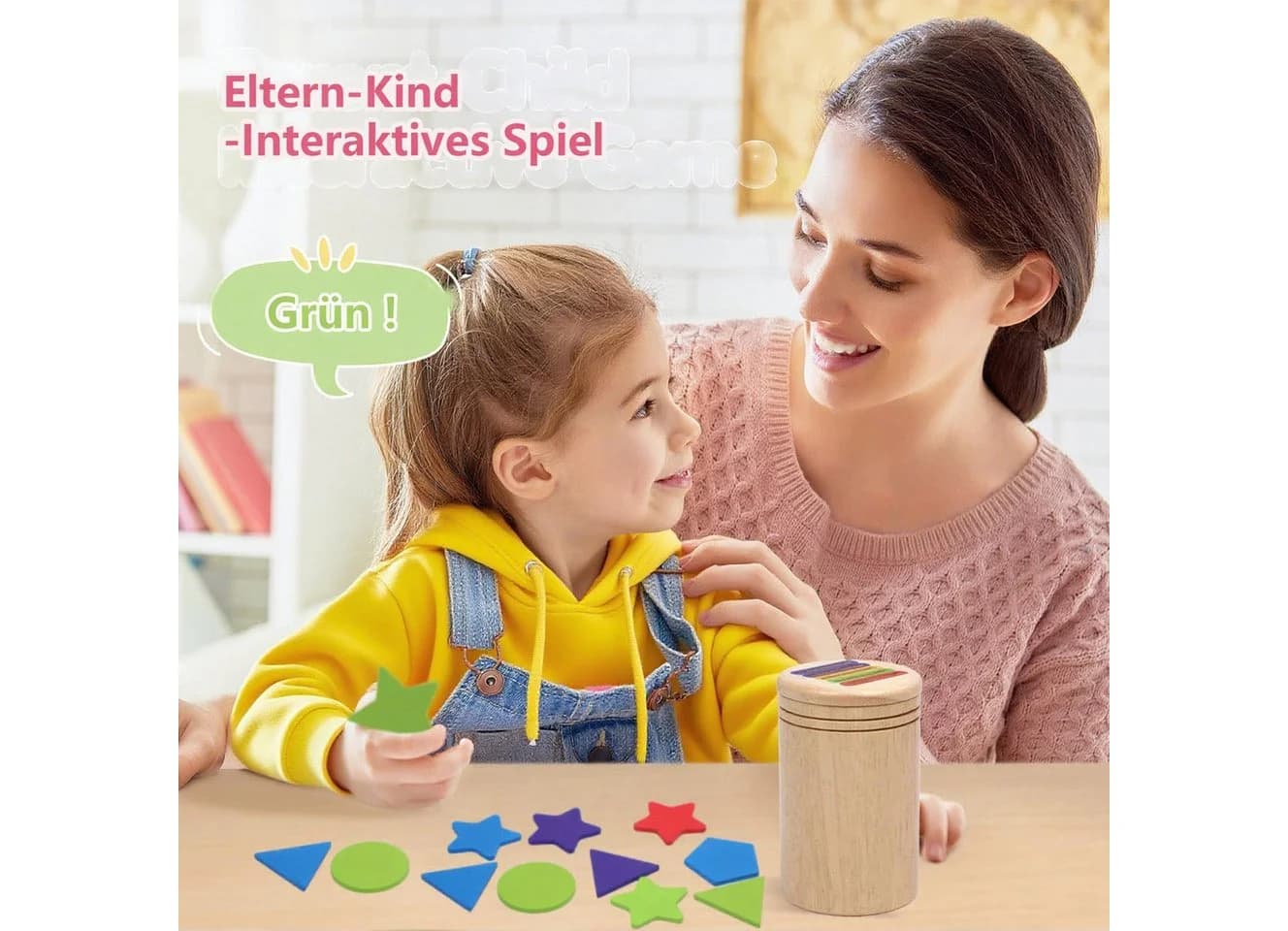 CLTYQ Montessori Lernspielzeug Holz Bunt 3-in-1 - Bild 4