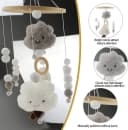 CLTYQ Mobile Windspiele Grau Filzkugeln 3D-Wolkenpuppen Babyzimmer Bild 3