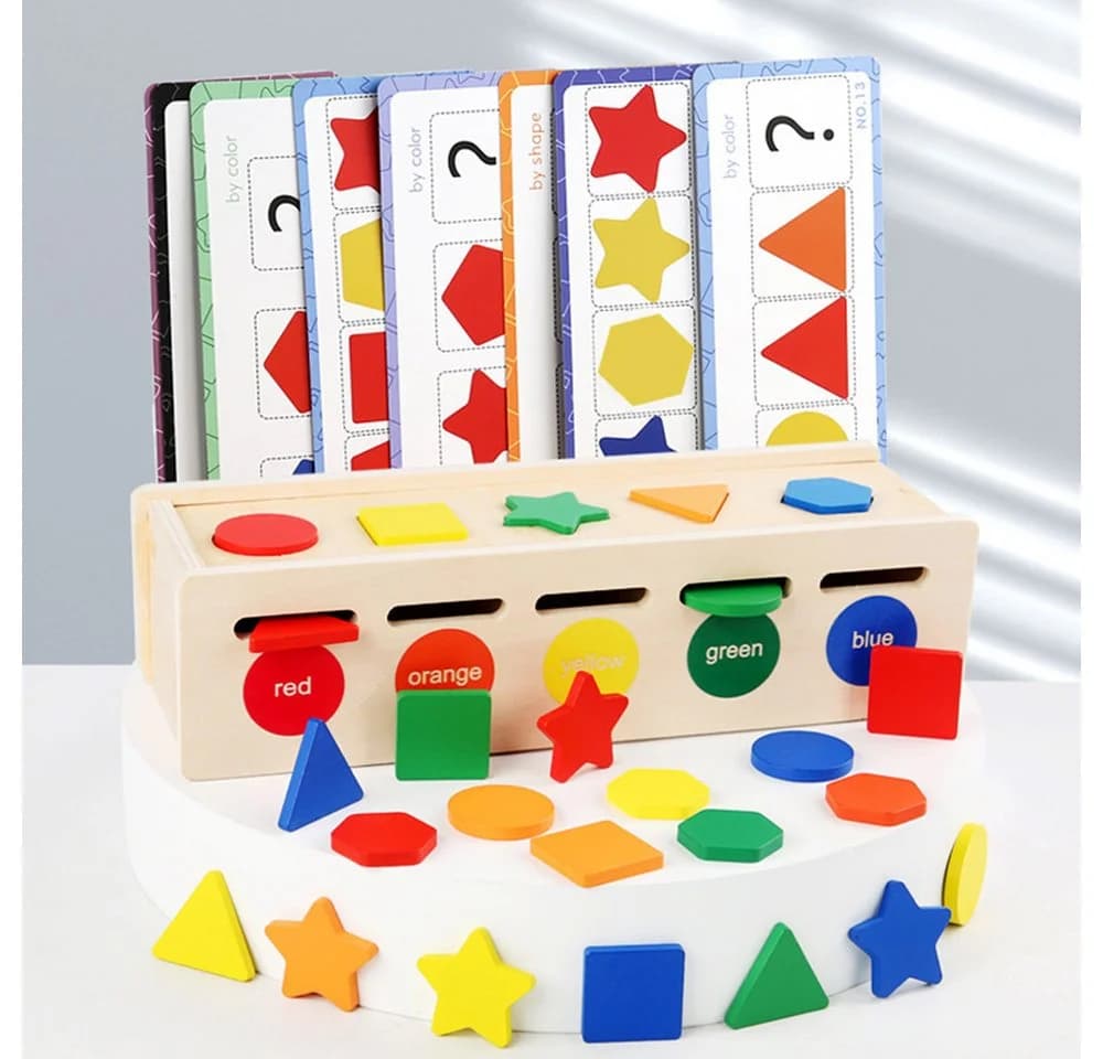 CLTYQ Montessori Lernspielzeug Holz 25-teilig Bunt - Bild 4