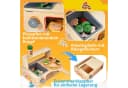 CLTYQ 50-teiliges Pizzaspielzeug aus Holz, Pizzatisch-Set mit Ofen, Spielessen und Zubehör, Montessori-Spielzeug, Küchenspielzeug für Kinder Bild 3
