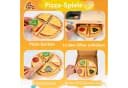 CLTYQ 50-teiliges Pizzaspielzeug aus Holz, Pizzatisch-Set mit Ofen, Spielessen und Zubehör, Montessori-Spielzeug, Küchenspielzeug für Kinder Bild 5