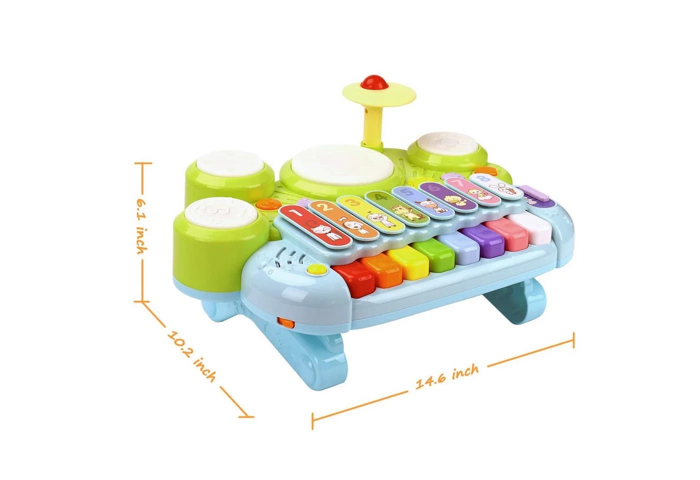CLTYQ Lernspielzeug 3-in-1-Set mit Klavier, Keyboard und Xylophon Blau - Bild 5