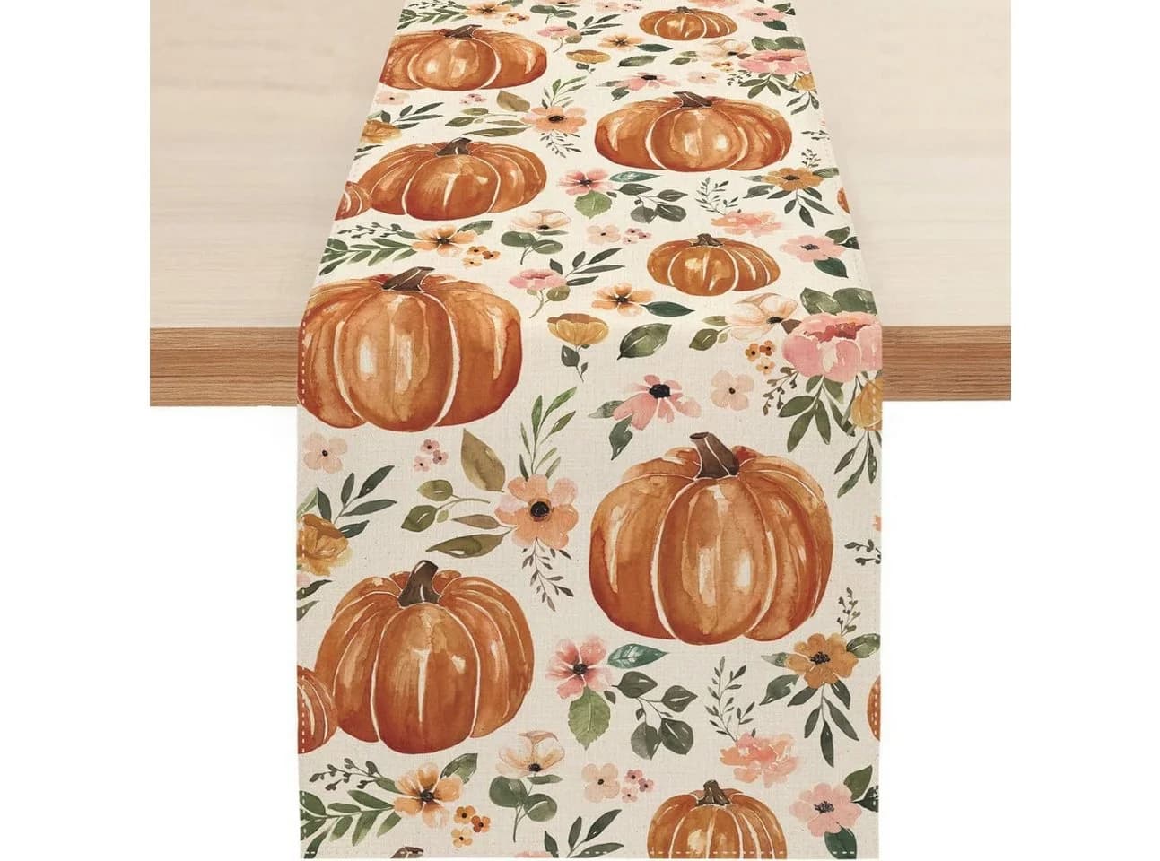 CLTYQ Tischläufer Herbst Kürbis Orange Polyester 40x140cm