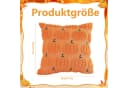 CLTYQ Kissenbezug Herbst Kürbis Orange Kunstfell 45x45 cm 2er-Set Bild 3