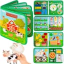 CLTYQ Lernspielzeug Bauernhof Aktivitätsbrett Montessori Grün Bild 2