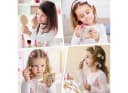 CLTYQ Spielzeug-Frisierkoffer Holz Kinderschminke Set 15-tlg. Make-up-Set Bild 5