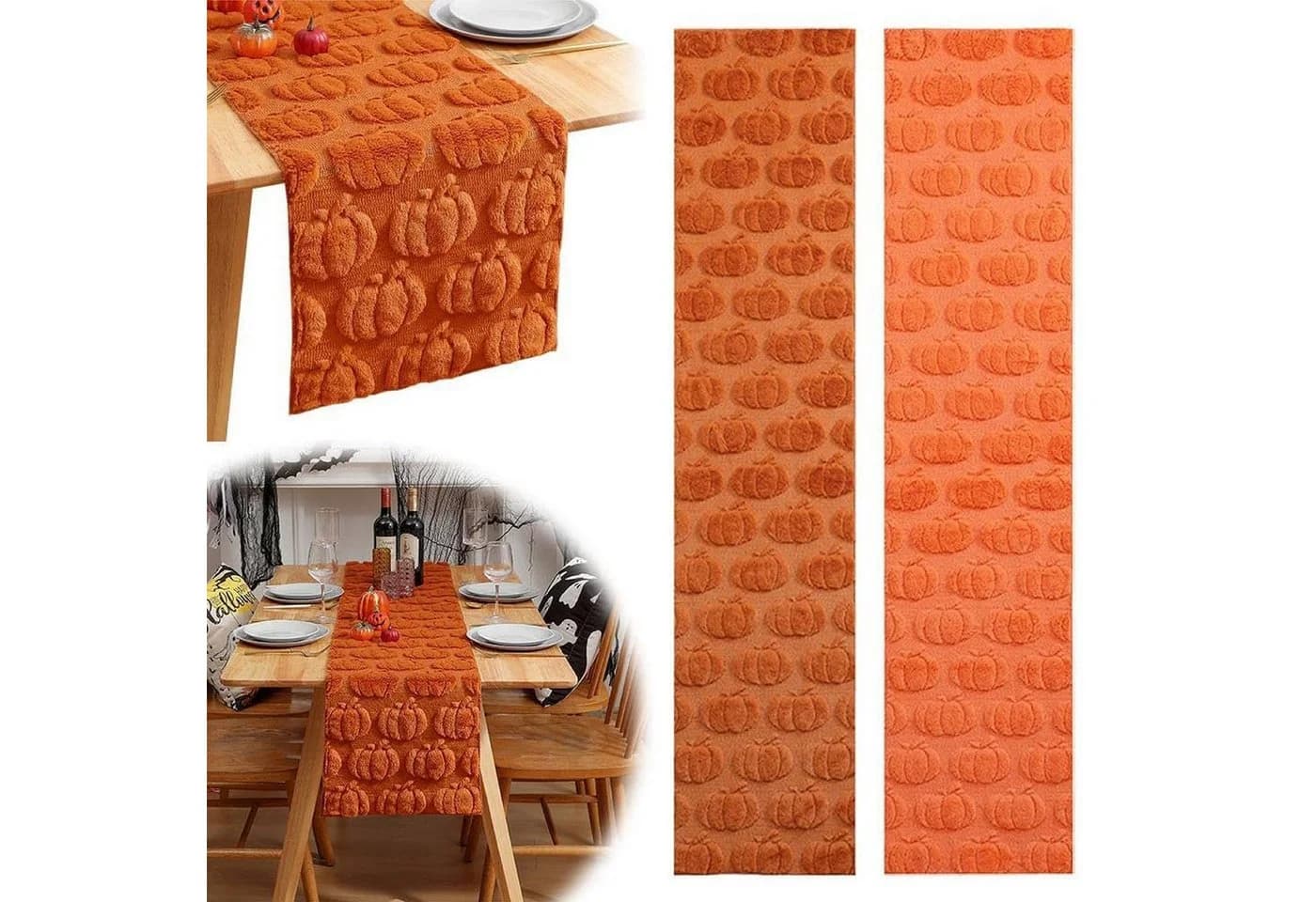 CLTYQ Tischläufer Herbst Kürbis Boho 100% Polyester - Bild 5