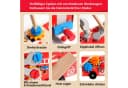 CLTYQ Lernspielzeug 33-teiliges Holz-Kinder-Werkzeug mit Feuerwehr-förmiger Box/Bank, Montessori, Vorschulspielzeug, Geschenke für 3 Jahre alte Bild 4