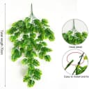 Coonoor Kunstranke 2 Stück Künstliche Hängepflanze Hellgrün Monstera Bild 4