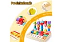 CLTYQ Montessori-Spielzeug Fädelspiel Bausteine Sortierspiel Holz Stapelspiel Bild 5