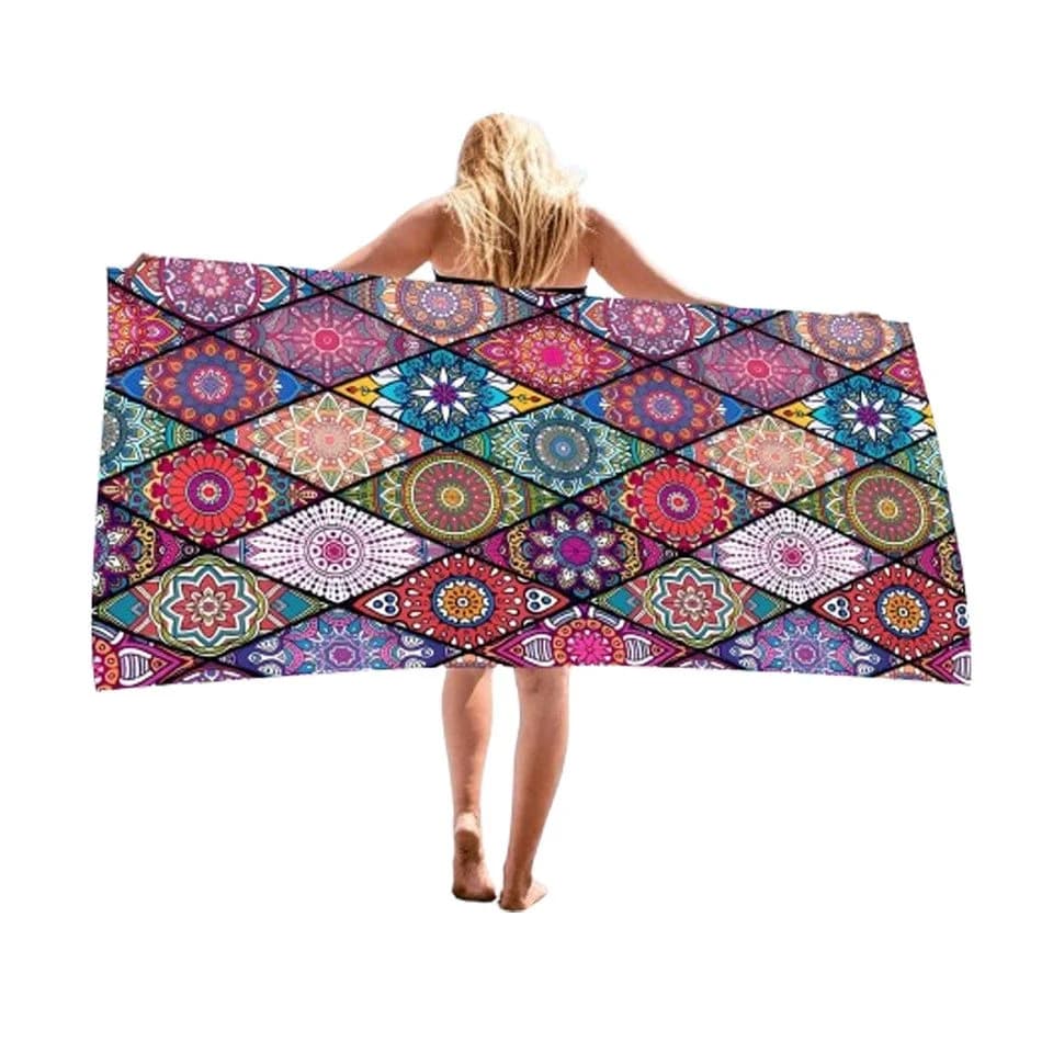 Coonoor Strandtuch XXL Badetuch Microfaser Bunt 180x90 - Bild 2