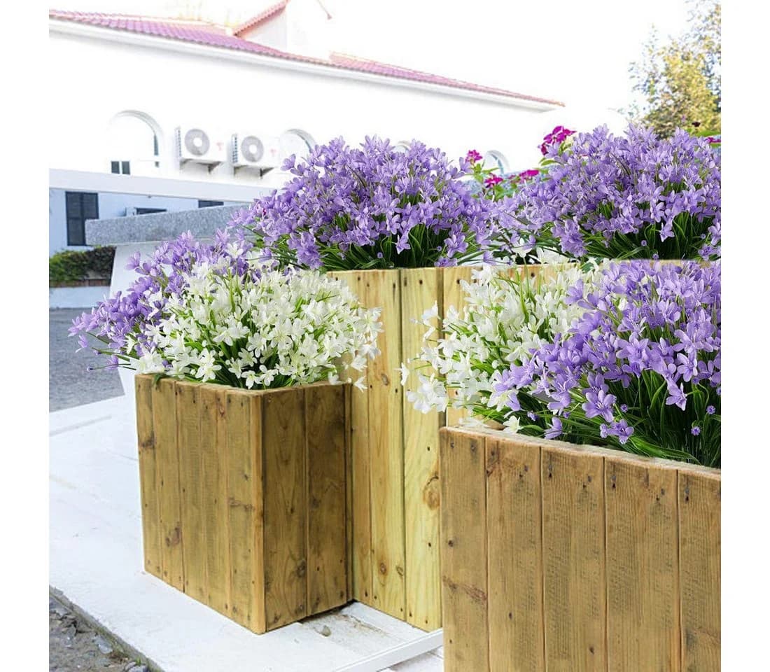 Coonoor Kunstblumenstrauß 3er Set Geranie UV-beständig - Bild 3