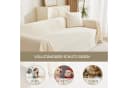 Coonoor Kratzmatte Sofaüberwurf Chenille Beige mit Quasten Bild 3