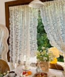 Coonoor Gardine 2er-Set Spitzengaze Retro Beige Stickerei Bild 1