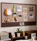 Coonoor Faltbare Filz-Pinnwand Selbstklebend Beige Bild 1