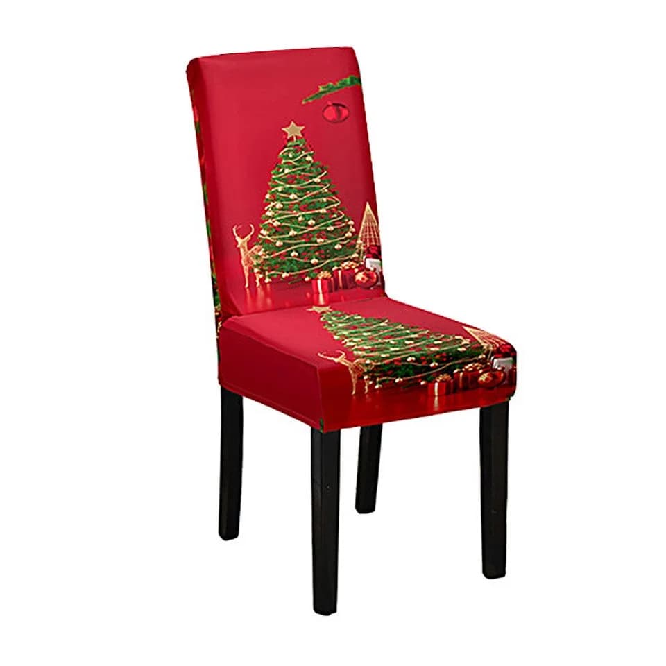 Bomiclss Elastische Stuhlhusse Weihnachtsdesign Polyester - Bild 2