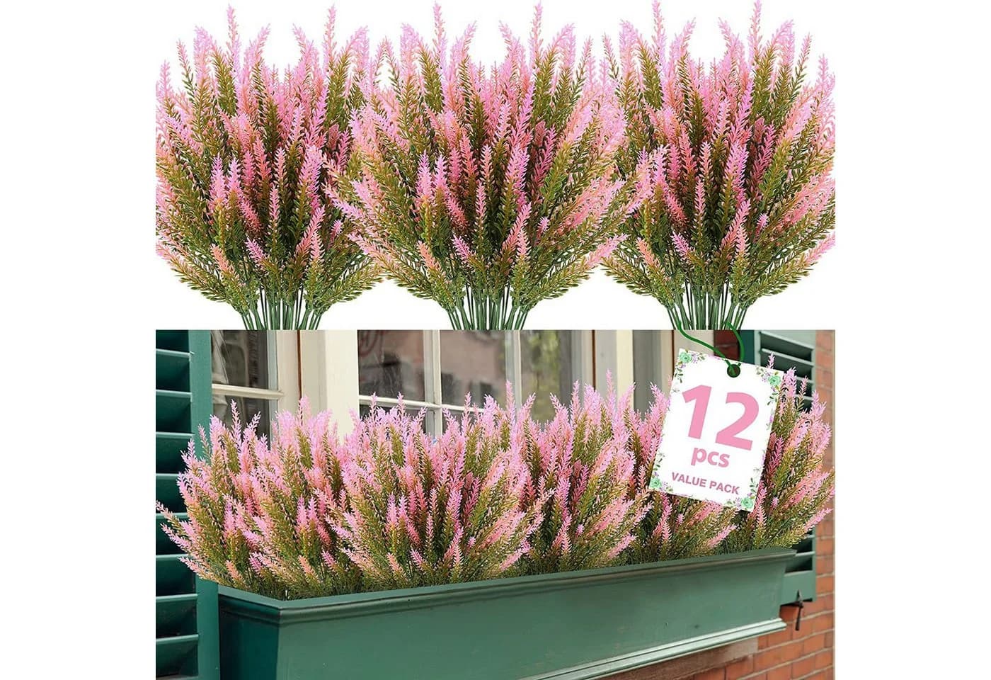 Coonoor Kunstlavendelstrauß Rosa UV-beständig - Bild 2