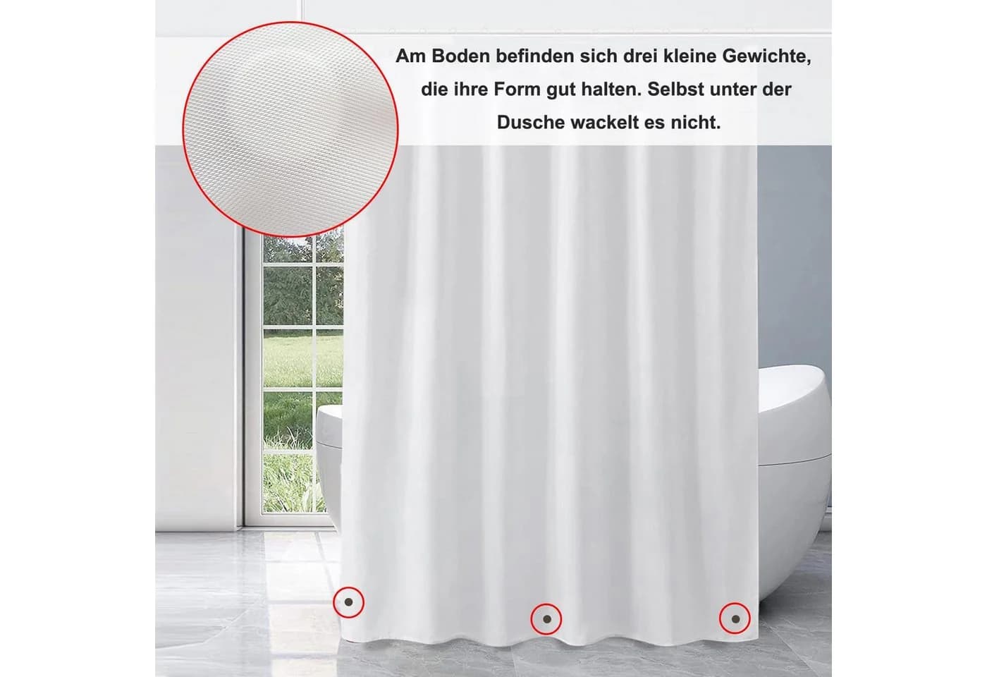 Coonoor Duschvorhang Beige Wasserdicht Anti-Schimmel PEVA