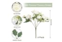 Coonoor Kunstblumenstrauß Pfingstrose 4er Set Weiß/Grün Seide Bild 1
