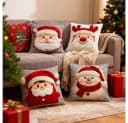 CLTYQ Kissenbezüge Weihnachten Retro 4er Set Leinen Bild 1